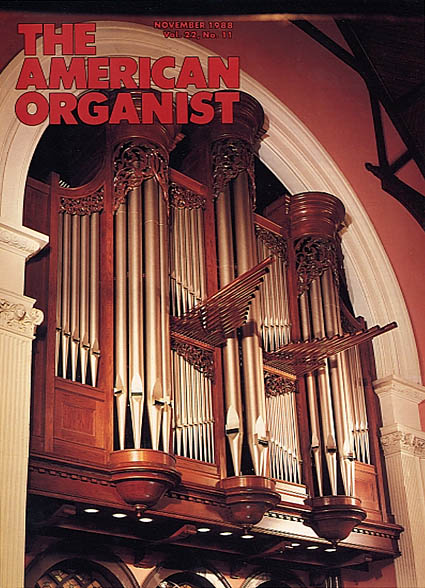 The American Organist, November 1988