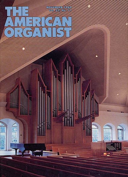 The American Organist, November 1989