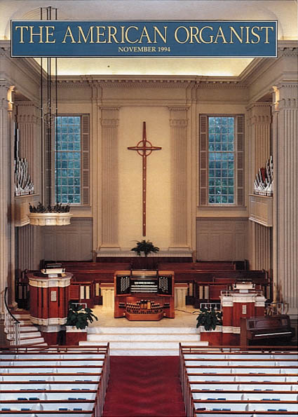 The American Organist, November 1994