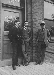 John Austin Sr. (right), John T. (left), and Basil G. (center)